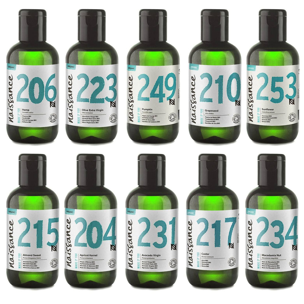 Top 10 Organic Carrier Oils Bundle 100ml