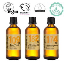 Load image into Gallery viewer, Citronella, Lemongrass and Tea Tree Everyday Essentials 3 x 100ml Trio Set